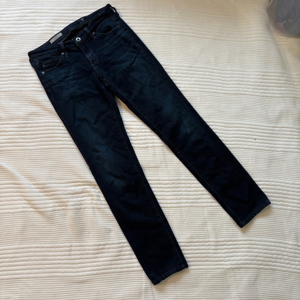 AG The Stilt Cigarette Leg Dark Denim Skinny Jeans